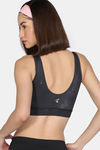 Zelocity Medium Impact Moisture Wicking Sports Bra with Removable Padding - Volcanic Ash — thumbnail 2